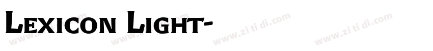 Lexicon Light字体转换